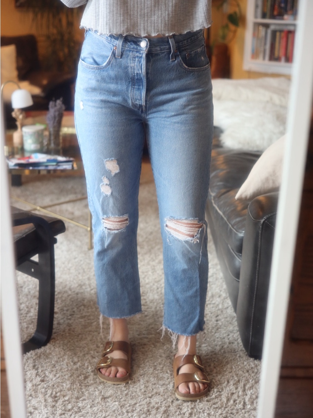 Levi’s Distressed 501’s